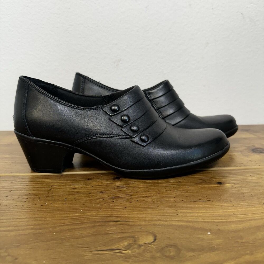 Womens CLARKS Bendables Ingalls Falls Black Casual Slip On Shoes Size 10 No Box